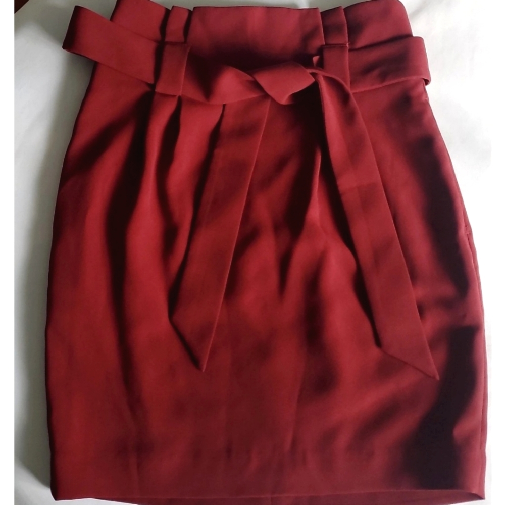 Express Burgandy Red Skirt